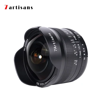 7artisans 7,5 mm F2.8 II V2.0 APS-C Formátu Fisheye Objektív s 190Angle Pohľadu na Sony E Fuji Nikon Z M4/3 Mirrorless Fotoaparáty