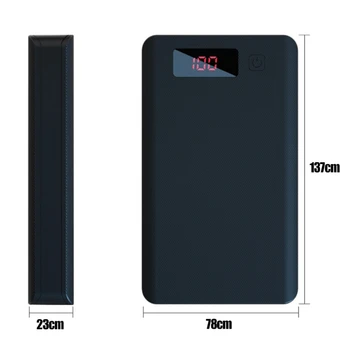 A6 LCD Displej 6x18650 Batérie Prípade Power Bank Shell Nabíjačku Box Bez Batérie