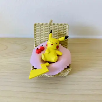 Anime Pokémon bikachu Divu, Žaba Osiva Tuku Ding Bawang Kvet Q Verzia Box Vajcia Dekorácie Zbierky darček Malý kôš bábika