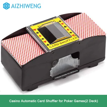 Batérie Prevádzkované Automatické Card Shuffler, 2 Deck Card Shuffler pre Domáce Kartové Hry, Poker, Rummy, Blackjack