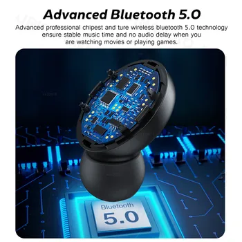 Bezdrôtová Bluetooth Slúchadlá s 2000mAh Plnenie Prípade TWS Športové Nepremokavé Bluetooth Slúchadlá Touch Ovládania Headsety Telefón