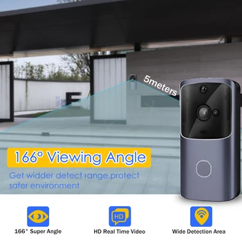 Bezpečnostné IP Kamera WiFi 720P HD Bezdrôtový kamerový Zvonček INFRAČERVENÉ Nočné Videnie Smart Home Vonkajšie obojsmerné Video AC Batérie
