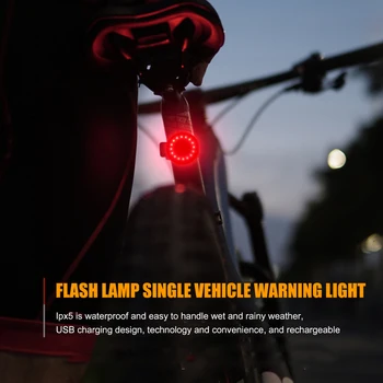 Bicykel zadné svetlo na Bicykel LED Chvost Zadné Svetlo IPX5 MTB, Road Bike Prilba Vonkajšie Batoh Lampa USB Nabíjanie Cyklistické Príslušenstvo