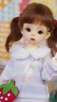 BJD bábiku šaty, vhodné pre veľkosti 1-6 YOSD blúzka čipky golier sveter bábika príslušenstvo