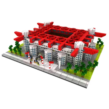 Camp Nou Futbalové ihrisko Diamond Mini stavebným svetoznámej Architektúry 3D Modelu Deti Kolekcia Hračiek s 3500pcs