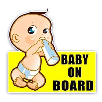 Cross-oversale Auto Nálepky Baby na Palube Farebná Tlač Reflexné Nálepky Upozornenie Auto Nálepky Slogan