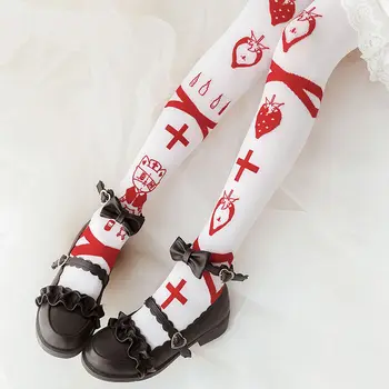 Dievčatá Lolita Nad Kolená Dlhé Ponožky Ženy V Japonskom Štýle Kawaii Bežné Sexy Pančuchy Kompresie Jemný Biely Stehna Vysoké Ponožky
