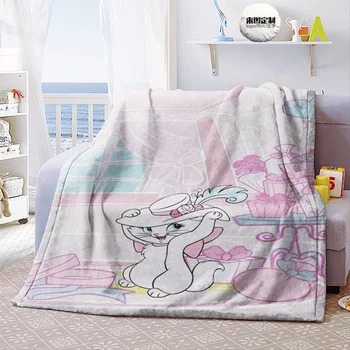 Disney Marie Mačka Coral Fleece Fuzzy Prikrývky na Posteľ/Sedačka klimatizácia Spanie Kryt posteľná bielizeň Hodí Bedsheet pre Deti, Dievčatá