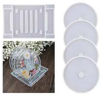 DIY Crystal Epoxidové Živice Formy CD Čaj Dráha Kryt Box Disk Zrkadlo Silikónové Formy Na Živica