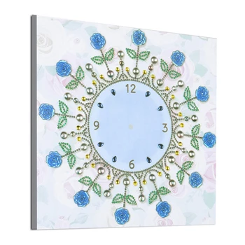 DIY Diamond Maľovanie Hodiny Plné Vŕtanie Živice Ornamentom Výšivky Kvet Mandala Domov Nástenné Dekoračné Doplnky