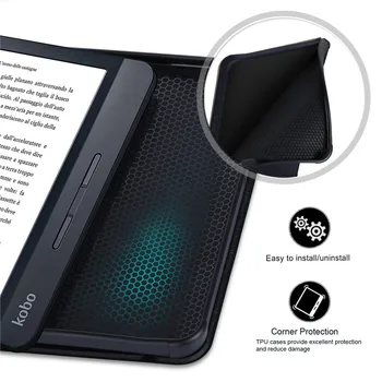 Funda pre Kobo Libra h2o Prípade 7,0 palcový 2019 Multi-Násobne Flip Smart Auto Wake Spánku Kryt pre Kobo Libra h2o Prípade E reader N873