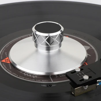 Hliníkové Vinyl Audio Disk Gramofónu LP Stabilizátor Hmotnosť Vibrácií Vyvážené Svorka Klapkou Príslušenstvo