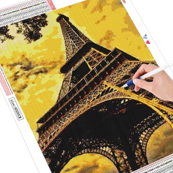 HUACAN 5D DIY Diamond Maľovanie Nové Eiffelova Veža Diamant Výšivky Predaj krajiniek Z Kamienky Mozaiky Domova
