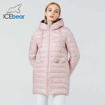 Icebear 2021 nové žien primárne bavlna-čalúnená bunda módne kabát s kapucňou bežné ženské oblečenie GWC20293D