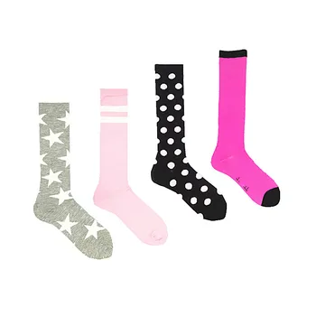 Jednoduché dot päť-špicaté hviezdy rainbow dlhé trubice mužov a žien osobnosti trend ponožky
