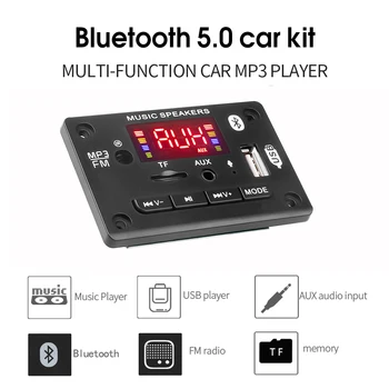 KEBIDU 5 v, 12v Auto Bluetooth 5.0 MP3 Dekodér Doske Modulu USB MP3 Prehrávač WMA, WAV TF Card / USB / FM Diaľkové Doske Modulu