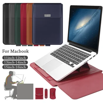 Kožené Laptop Rukáv Taška Prípade Pre Macbook Air Pro 11 12 13 15 16 Krytu Notebooku Puzdro Na Huawei Xiao ASUS HP Dell Taška Prípadoch