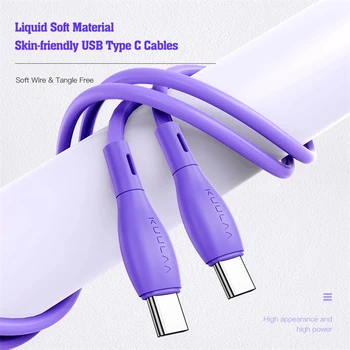 KUULAA USB Typu C Kábel 3A Rýchle Nabíjanie Kábel Pre Samsung S10 Rýchle Nabíjanie Line PD60W QC4.0 Typ C Nabíjací Kábel