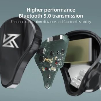 KZ SA08 TWS Pravda Bezdrôtové Slúchadlá Bluetooth 5.0 8BA Rovnováhu Amature Hra Slúchadlá Touch Ovládania Potlačením Hluku Športové Headset