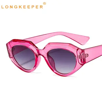 LongKeeper Módne Cat Eye Slnečné Okuliare Ženy Dizajn Značky Oválne Slnečné Okuliare Žena Vintage Classic Cestovné Jazdy Oculos De Sol