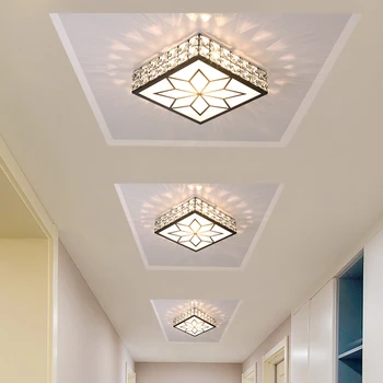 Luxusné Moderné Bývanie Izba Led Downlight Uličkou Lampa Koridoru Svetlo Nordic Crystal Kolo Jednoduchý Vstup Svetla Vstup Osvetlenie