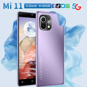 Mi 11 5-palcovým Smartphone 6 G+128G HD Displej 3800mah Batérie Android Mobilný Telefón, 8+16 mp Podporu Google WiFi GPS 5G Siete Telefón