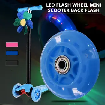 Micro Mini Skúter Kolesa Blikajúce LED Svetlá Skúter Ložiská Kolesa 80mm Skate Kolesá 100Mm Led Bleskom