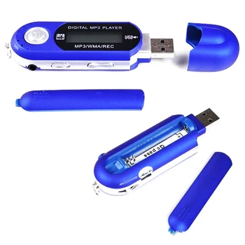 Mini USB 4GB MP3 Prehrávač Hudby, Digitálny LCD Displej Podpora 32G TF Karty, FM Rádio S FM Funkcia Prenosný Mp3 Prehrávač
