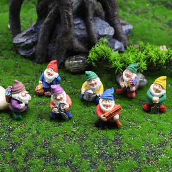 Miniatúrne Záhrada Opitý Trpaslíkov Elfovia Ozdoby Moss Micro Krajina Fairy Dekorácie Mini Živice Remesiel Obrázok Bonsai Domova