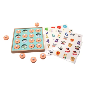 Montessori Pamäte Zápas Šach Hra 3D Puzzle Drevených Skoro Vzdelávacie Rodinnú oslavu Bežné Interakcie Hry Detí, Hračky
