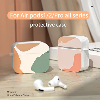 Morandi Silikónové puzdro pre Airpods Pro Ochranné Slúchadlá Kryt pre Apple Airpods 1 2 Bezdrôtovej Náhlavnej súpravy Bluetooth Slúchadlá Prípade