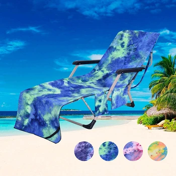 Multifunkčné Kravatu-Farbené Mikrovlákna Pláž Uterák Lehátku Kryt Rýchle Sušenie Pláži Voľný Čas Stoličky Kryt