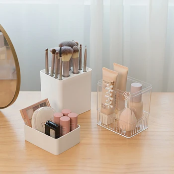Multifunkčné Make-Up Úložný Box Kozmetické Obočie Ceruzka Displej Skladovanie Držiteľa DesktopLipstick Make-Up Štetec Úložný Stojan