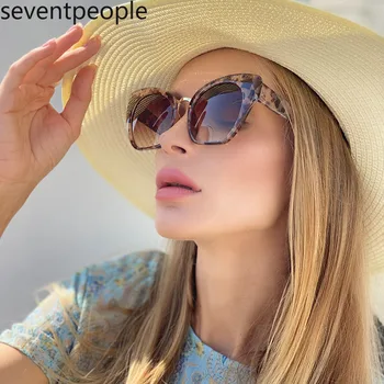 Móda Cat Eye Slnečné Okuliare Ženy 2020 Luxusné Značky Dizajnér Cateye Retro Slnečné Okuliare Dámy Retro Okuliare Žena Oculos De Sol