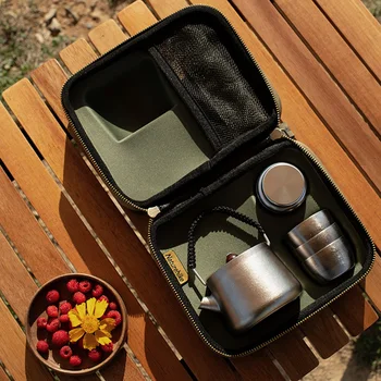 Naturehike Titan Kanvica Nastaviť Čaj Kávovar Čajových Šálok Outdoor Camping Tepelne-Odolné Čaj Kanvica Home Office Drinkware