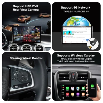 OKNAVI 6 G 128G Android 10.0 Multimédiá GPS autorádia Stereo Pre Honda CITY Mesto Ballade 2008-Bezdrôtový Carplay Auto Verziu