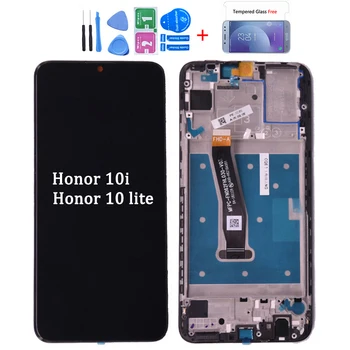 Originálne Pre Huawei Honor 10 lite LCD Displej s Dotykovým displejom Digitalizátorom. S montážou Rámu Pre česť 10i HRY-LX1 LCD