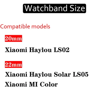Popruh Pre Xiao Sledovať Farba haylou solárne ls05 ls02 Smart Hodinky Kapela Náhradné Silikónové Wristbelt 20 mm 22 mm Náramok watchband