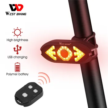 Požičovňa zase signálu diaľkového ovládania smeru LED zadné svetlo horský bicykel cestný bicykel USB nabíjanie svetlo bicykel zadné svetlo