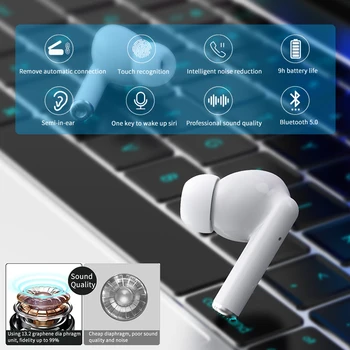 Pre airpoddings pro 3 Dotyk Ovládanie Bezdrôtové Slúchadlá TWS Bluetooth headset športové headset 300mAh plnenie box pre Apple Android