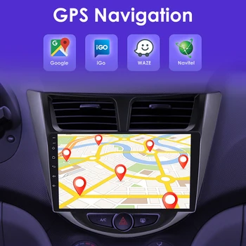 Pre Hyundai Akcent Solaris 2010 -2016 Navigáciu, Android 10 2DIN Auta GPS Multimediálny Prehrávač Rádio Autostereo 4G LTE, WIFI, USB OBD