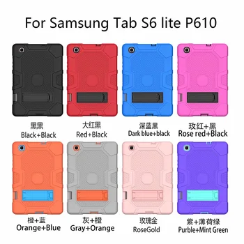 Pre Samsung Galaxy Tab S6 Lite 10.4 palce SM P610 P615 Ťažkých Robustný Shockproof Drop Ochrana puzdro Stojan S