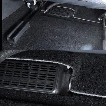 Pre Tesla Model 3 Auto odvzdušňovací Kryt Anti-Blocking Prachotesný Zadnej Časti Sedadla Klimatizácia Ventilačné Mriežky, Čistý, 2KS