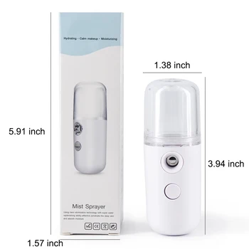 Prenosné Nano Hmly Postrekovač Mini 30ml Nano Mister USB Rechargable Ruky, Tváre, Tváre, Tela Parník Hydratačná Starostlivosť o Pleť Zvlhčovač