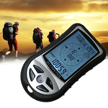Prežitie Vojenský Kompas Prenosný Multifunkčný Digitálny Výškomer, Barometer, Kompas Outdoor Camping, Turistiku, Cestovný Ruch Zariadenia