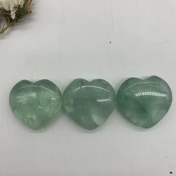 Prírodné Zelené Fluorite Polished Quartz Crystal Kameň Lásky V Tvare Srdca Kameň Domáce Dekorácie Prírodné Minerálne Kryštály