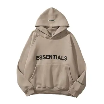 Pánske Essentials Bežné Hoodie Voľné Sveter Písma Tlač Nadrozmerné Fleece mikina s Kapucňou Hip Hop Pár Sveter Street Wear