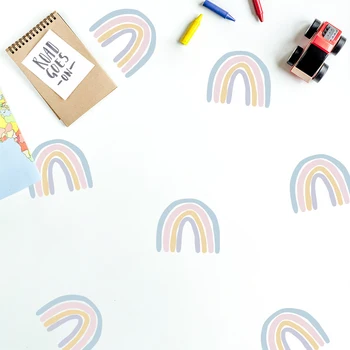 Rainbow Stenu Vymeniteľné samolepky pre detské Izby Nepremokavé Kôra Stick DIY Ľahko sa Čistí Stenu, Samolepiace Dekoračné