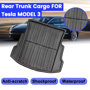 Rohože Zadný Kryt batožinového priestoru Matt Mat Podlahe Koberec Blato Non-slip Vodotesný Proti Prachu Auto Cargo Líniové Boot Zásobník Pre Tesla Model 3
