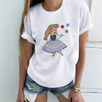 Roztomilý Umenie Alenka v ríši Divov Mad Hatter Maľovanie na Tričká Ženy Dámy Topy Estetické Oblečenie Grafické Žena T-Shirt